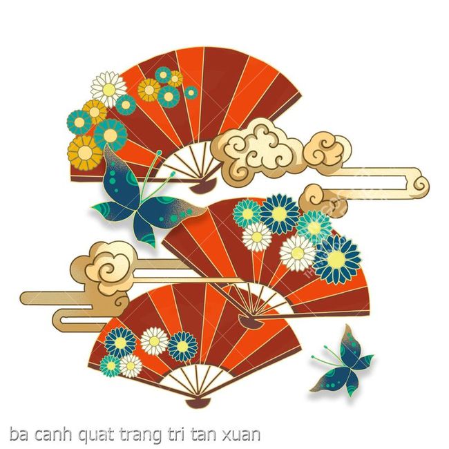 ba canh quat trang tri tan xuan